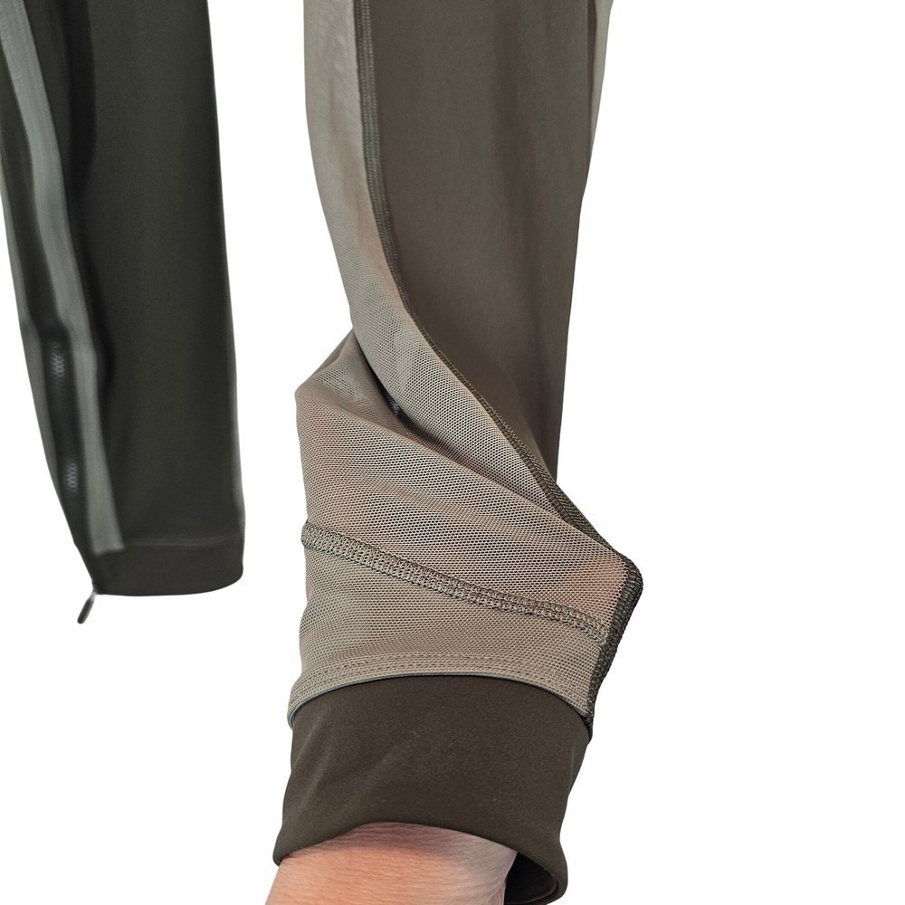 Lululemon Zip the Line Crop 24" Green Mesh‎ Reflective Leggings Size 4 - Picture 8 of 11